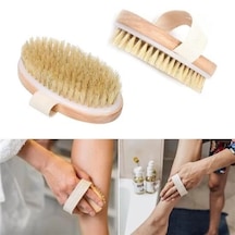 Doğal At Kılı Selülit Karşıtı Sapı Çıkabilen Ahşap Banyo Fırças Ahşap