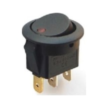 Switch - "132A" - 12 Volt - Yuvarlak On/Off Anahtar - Nokta Işıkl