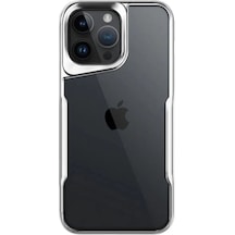 Apple, Uyumlu iPhone 15 Pro Max Kılıf Boyi Silikon Kapak - Gümüş