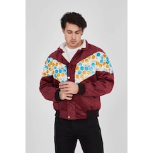 Tarzyeri Erkek İçi Astarlı İçten Yaka Kısmı Peluşlu Beyaz Şeritli Vintage 001