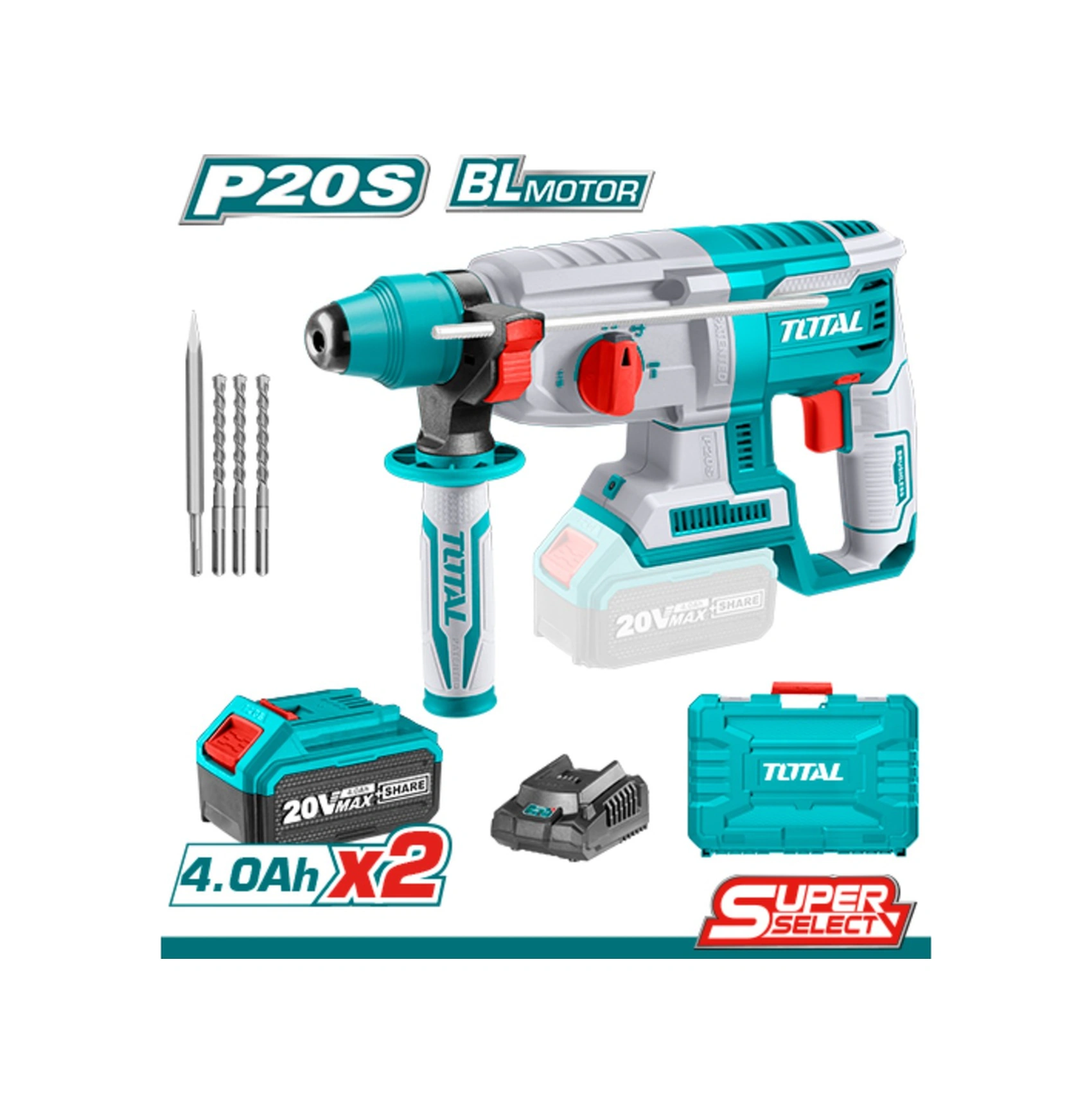 Total TRHLI202287 Li-İon Akülü Kırıcı Delici Matkap