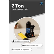 Hidrolik Şişe Kriko 2 Ton /285 Mm Oto Araç Lastik Değişimi Kaldır