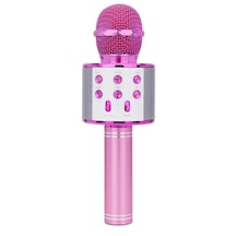 Torima Ws-858 Karaoke Mikrofon Aux Usb Ve Sd Kart Girişli Bluetooth Hoparlör Pembe