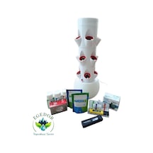 Egedor 15li Büyük Hidroponik Yetiştirme Sistemi Yeni Sistem, Modüler Topraksız Tarım Sistemi 7 Lt Full Set