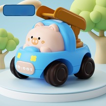 Sevimli Basit Küçük Hayvan Mühendisliği Araba Bebek Oyuncak - Mavi