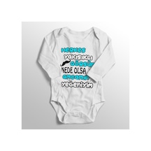 Babylimon Herkes Yakışıklı Görsün Nede Olsa Amcamın Yeğeniyim Baskılı Bebek Zıbını Beyaz - 132207643 Beyaz