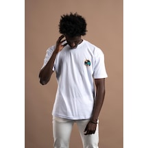 Fbı Yarım Oversize Hafif Bol Kesim Arkası Baskılı Pamuklu T-shirt 001