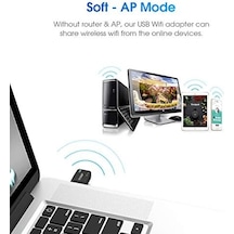 Ac 1300 Mbit/s Usb Wlan Adaptörü, Çift Bant Wifi Stick 2.4g/5ghz Usb3.0 Adaptör Kablosuz Ağ Alıcısı Wifi Dongle, Masaüstü Bilgisayar/dizüstü Bilgisayar İçin, Windows 11/10/8.1/7/ Mac Os X