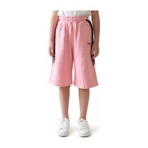 Toontoy Kids Toontoy Kız Çocuk Bol Paça Beli Lastikli Nakışlı Kapri & Bağlamalı 25001 Pembe