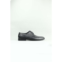 Serdar Yeşil Piero Hakiki Deri Bağcıklı Klasik Ayakkabı Erkek-11540-siyah