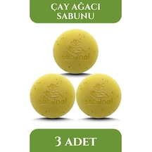 Sabunal Çay Ağacı Sabunu 3 Adet - Akne ve Leke Karşıtı Cilt Görünümü Düzenleyici Doğal Sabun