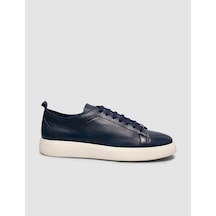 Cabani Erkek Minimal Laci Deri Sneaker Lacivert