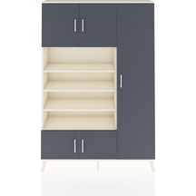 Arges Dolap 11 Raflı 5 Kapaklı 132x30x195 Aytaşı-antrasit/aytaşı Aytaşı