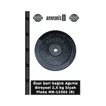 Özel Seri Sağlık Ağırlık Bireysel 2,5 Kg Siyah Plaka Mb-12302 8