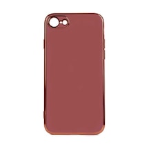 Teknomoda Apple Uyumlu iPhone Se 2020 Kılıf Kenarları Gold Kamera Korumalı Renkli Pastel Silikon