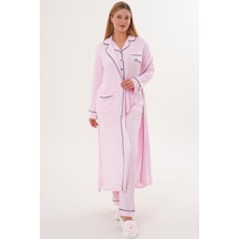 Mecit Pijama Mecit 6333 Pembe Kadın Sabahlıklı Boydan Düğmeli Pijama Takımı Pembe Mecit Pijama Mecit 6333 Pembe Kadın Sabahlıklı Boydan Düğmeli Pijama Takımı Pembe