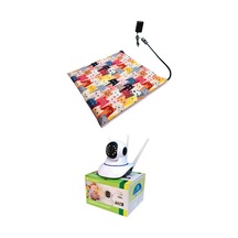 Evcil Hayvan İzleme Güvenlik Kamerası Ve Isıtıcılı Kedi Köpek Minderi Set 45cmx45cm 12v
