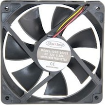 12Cm 25Mm 12V 3 Uçlu Fan 120X120X25 12V Dc 3 Kablo 0.28A 12V