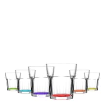 Lav Aras Renkli Tabanlı 6'lı Viski Bardağı