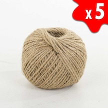 JUT DEKORATİF 5 TOP – 100 Metre 100 Gram ÇUVAL HASIR HALAT İPİ