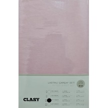 Clasy Tek Kişilik Lastikli Çarşaf Seti V12 Pembe