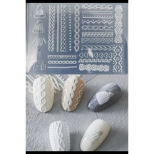 İnce Nail Art Silikon Kalıp 3d Nail Art Desen Kalıbı, Tırnak Süsleme Desen Charm Tırnak Çarm 102