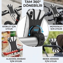 Cazibiz Esnek Silikon Örümcek Bisiklet Telefon Tutucu-448655 Çok Renkli
