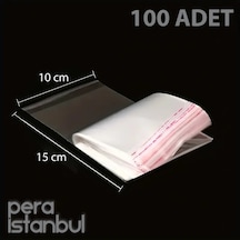 100 Adet 10x15 Kendinden Yapışkanlı Açılıp Kapanabilir Şeker Kurabiye Şeffaf Plastik Poşet Torba