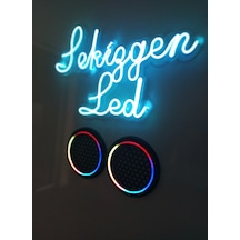 Sekizgen Led 16'lık Midrange Kapağı Piksel Neon Ledli 358 Animasyonlu 1 Takım 2 Kapak Kumandalı