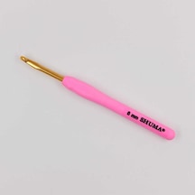 Abarta Shuma Yumuşak Saplı Yün Tığ-uzunluk:14cm & 6mm -pembe 1 Adet