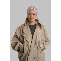 İndigo Mavi Pratik Hazır Geçmeli Buff Bandana Sandy Desenli Boru Bone 2419 34