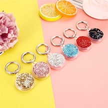 Airtag Uyumlu Anahtarlık & Kılıf - Taşlı Tasarım - 6 Renk