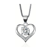 Tcherchi Kalp Gümüş Renkli Kolye Gümüş