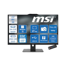 MSI MODERN AM272P 1M-1205XTRH26 Core 7 150U 64 GB 256 GB SSD 27" W11H AIO Masaüstü Bilgisayar