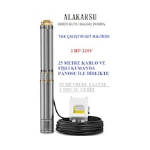 Alakarsu 4''Italyan Teknoloji 2 Hp Dalgıç Pompa 125 Mt Kapasiteli