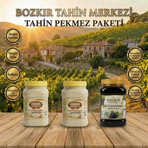 Bozkır Tahin Merkezi Taş Değirmen Beyaz Tahin 2 x 935 G + Köy Üzüm Pekmezi 950 G