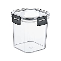 Clear Kare Erzak Kabı - Silikonlu Ve Kilitli Kapaklı Saklama Kabı 850 Ml 12 X 12,5 Cm Çok Renkli