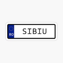 Sibiu Romania Number Plate Sticker 18cm Araba Etiket
