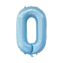 0 Rakam Bebe Mavisi Folyo Balon 32 İnç 76-82 Cm Açık Mavi
