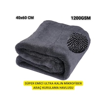 Coofbe Profesyonel 40x60cm 1200gsm Ultra Kalın Mikrofiber Araç Kurulama Havlusu Oto Yıkama Bezi Kurutma Havlusu