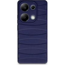 Newface - 502 - Xiaomi Redmi Note 13 Pro 4g Kılıf Bibercas Silikon Kapak - Csmo-tex - - Lacivert
