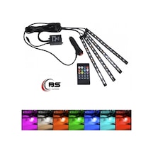 Ayak Altı 12 Led Araç Içi Sese Duyarlı Kumandalı Rgb Led (426556356)