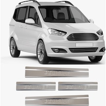 Ford Courier Uyumlu 2014-2023 Krom Kapı Eşiği Paslanmaz Çelik