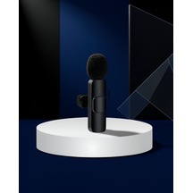 Kablosuz Yaka Mikrofonu 2'li Set Apple iPhone Uyumlu