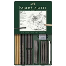 Faber Castell Pitt Charcoal Işlenmiş Kömür Seti 24 Parça