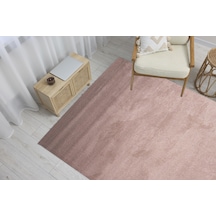 Dream Color Pembe Yumuşak Yüzeyli Kaymaz Makinede Yıkanabilir Halı-879 Beyaz