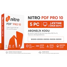Nitro Pdf Pro 10 - 5 Pc Lifetime/ömür Boyu Abonelik Kodu