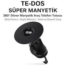 Td-h7541 Süper Manyetik Araç Telefon Tutucu 360 Dönebilen Metal Klima Menfezlerine Uygun Mıknatıslı 1