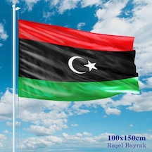 Libya Bayrağı - 100x150 Cm 1 Metre X 1,5 Metre - Raşel Kumaş 1