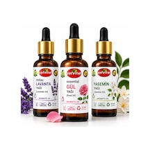 Lavanta+gül+yasemin 3 Lü Aromaterapi Bakım-bitkisel Yağ Seti & Aromatik Yağlar Seti 3x20 Ml